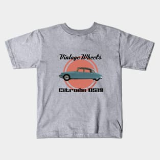 Vintage Wheels - Citroën DS 19 Kids T-Shirt